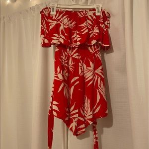 Strapless romper